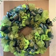 Green Ribbon Door Wreath