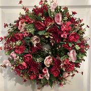 Red Shades Artifical Door Wreath